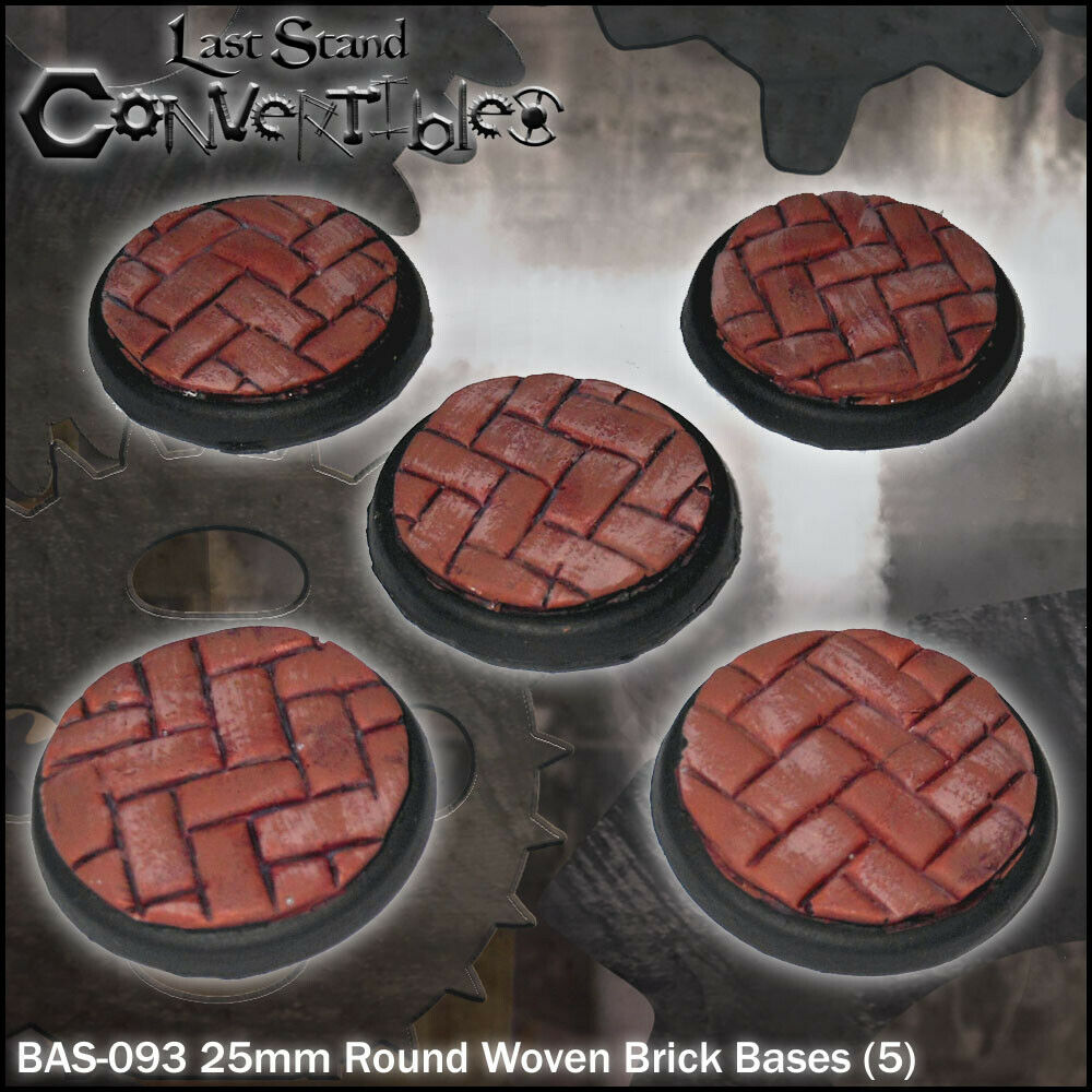 Last Stand Convertibles Bits Woven Brick Bases - 5x 25mm Round
