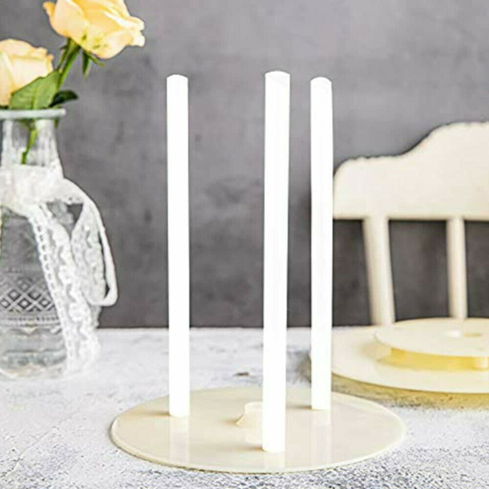 24pcs Plastic Cake Dowel Rods Cake Support Rods Easy Cut For Stacking Supporting