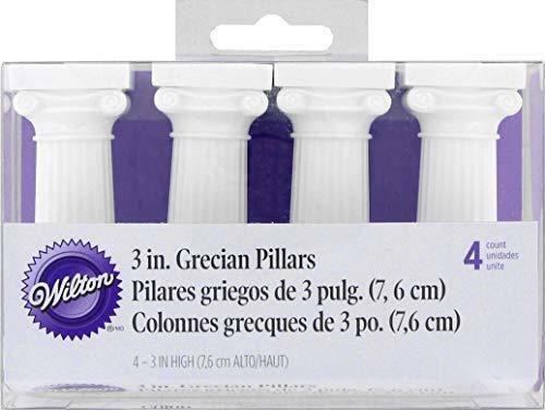 Wilton 4-pack Grecian Pillars For Cakes, 3-inch